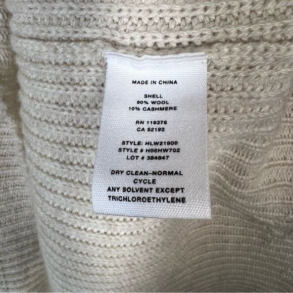 Helmut Lang Wool and Cashmere Oversized Distressed V-Neck Sweater Size Large - Picture 14 of 16